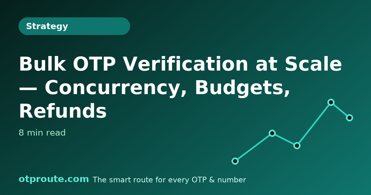 Bulk OTP Verification at Scale — Concurrency, Budgets, Refunds